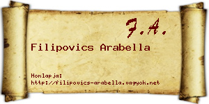 Filipovics Arabella névjegykártya